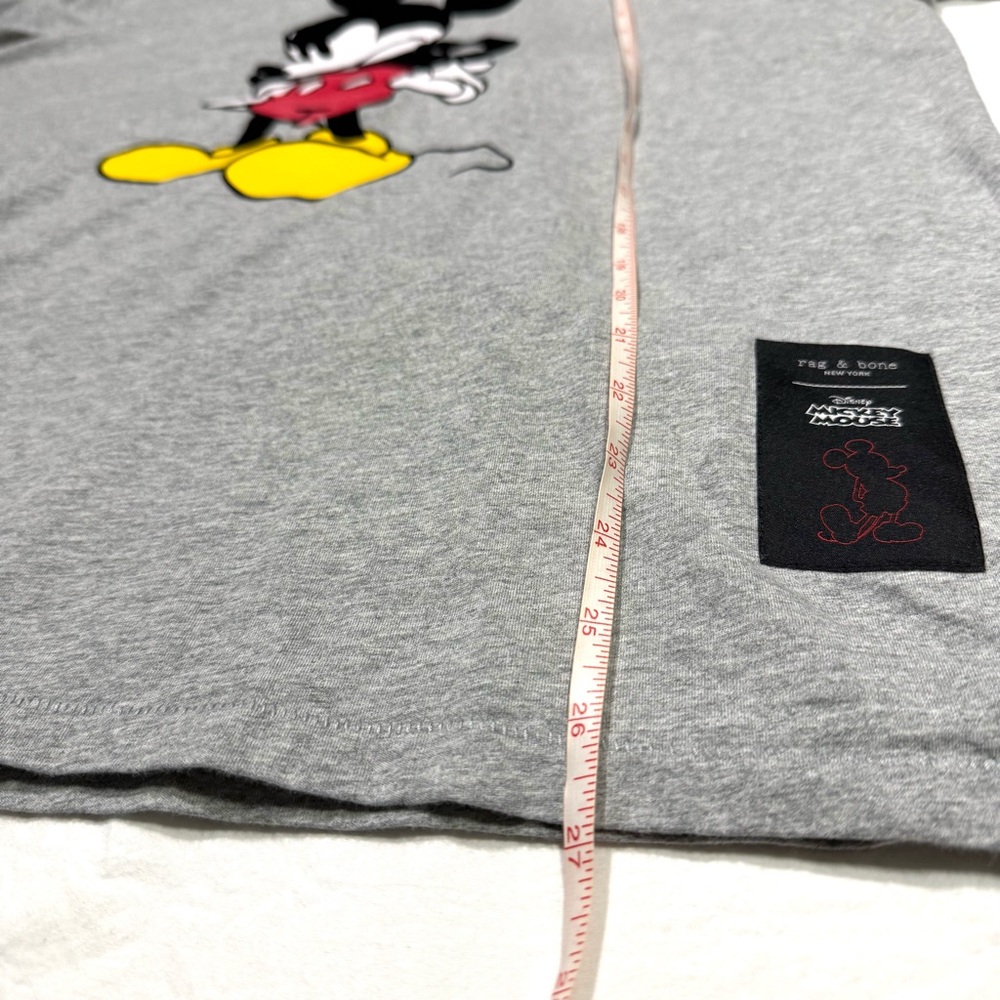 RAG & BONE x DISNEY MICKEY MOUSE 'Determined Mickey' Tee Shirt Size L Unisex - Picture 12 of 12